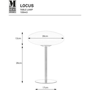 Lampa stołowa szklana Locus bursztynowy / mosiądz Markslojd