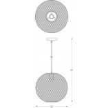 Lampa glamour ażurowa kula Orion 34cm złota Zumaline