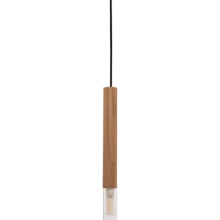 Lampa wisząca tuba drewniana Madera 4cm Zumaline