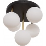 Lampa sufitowa szklane kule Ali Round V 28,5cm biały / czarny / złoty Zumaline