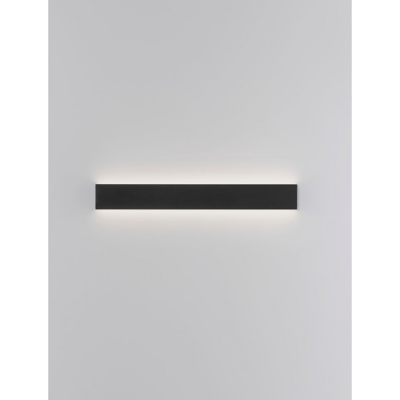 [OUTLET] Kinkiet dekoracyjny podłużny Tangel LED 60cm czarny