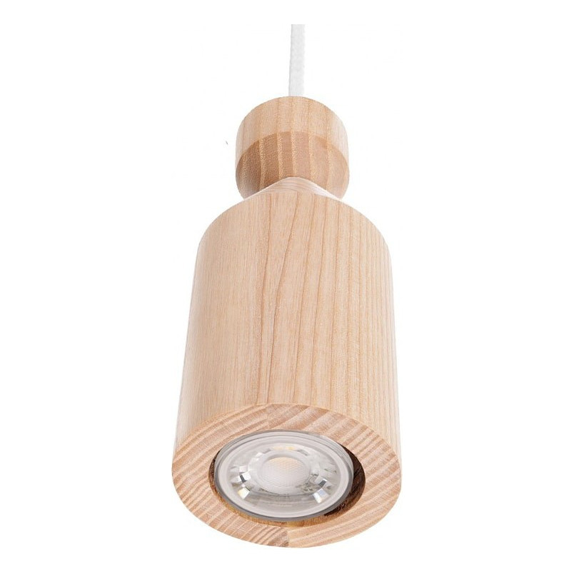 Lampa wisząca drewniana Angula Mini 6cm Kolorowe kable