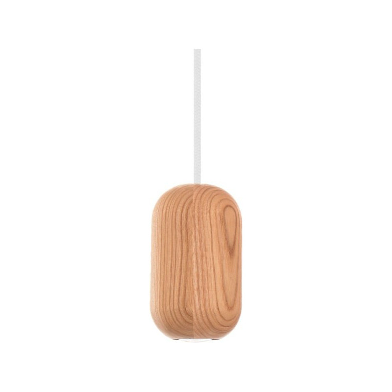 Lampa wisząca potrójna drewniana na listwie Barille Mini III Kolorowe kable