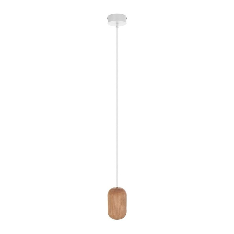 Lampa wisząca "żarówka" na kablu Barille Mini drewniana Kolorowe kable
