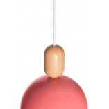 Lampa wisząca skandynawska Loft Ovoi 17cm różowa Kolorowe kable
