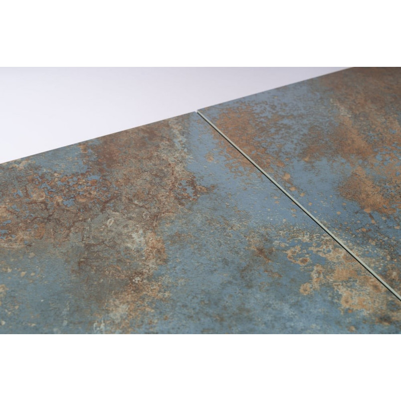 Stół rozkładany nowoczesny Westin Ceramic 160x90cm turkusowy ossido verde / czarny mat Signal