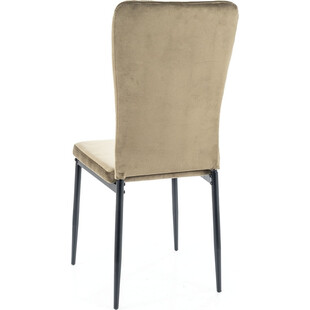 Krzesło welurowe nowoczesne Vigo Velvet oliwkowe Signal
