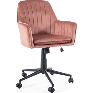 Krzesło welurowe do biurka Q-886 Velvet antyczny róż Signal