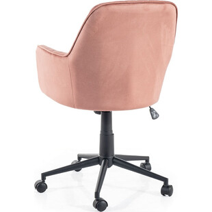 Krzesło welurowe do biurka Q-886 Velvet antyczny róż Signal