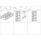 Regał loft na nóżkach Costa 178x70cm dąb / czarny mat Signal