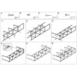 Regał loft na nóżkach Costa 178x70cm dąb / czarny mat Signal