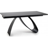 Stół nowoczesny rozkładany Diuna Ceramic 160-240x90cm sahara noir / czarny mat Signal
