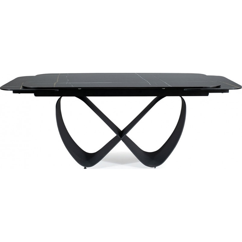 Stół nowoczesny rozkładany Infinity Ceramic 160x95cm azario black / czarny mat Signal