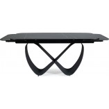 Stół nowoczesny rozkładany Infinity Ceramic 160x95cm azario black / czarny mat Signal