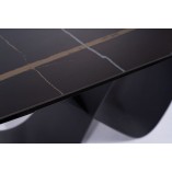 Stół nowoczesny rozkładany Infinity Ceramic 160x95cm azario black / czarny mat Signal