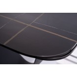 Stół nowoczesny rozkładany Infinity Ceramic 160x95cm azario black / czarny mat Signal