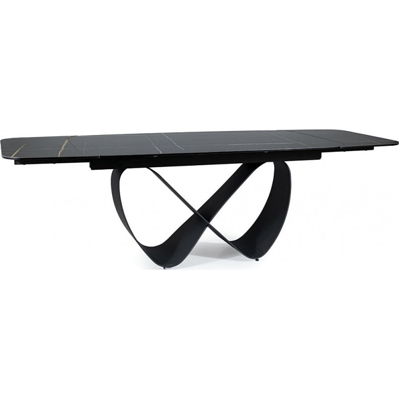 Stół nowoczesny rozkładany Infinity Ceramic 160x95cm azario black / czarny mat Signal