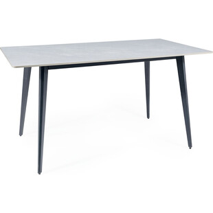 Stół z ceramicznym blatem Ivy 140x80cm szary / czarny mat Signal