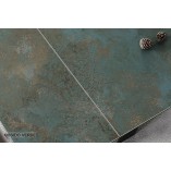 Stół rozkładany nowoczesny Westin Ceramic 160x90cm turkusowy ossido verde / czarny mat Signal