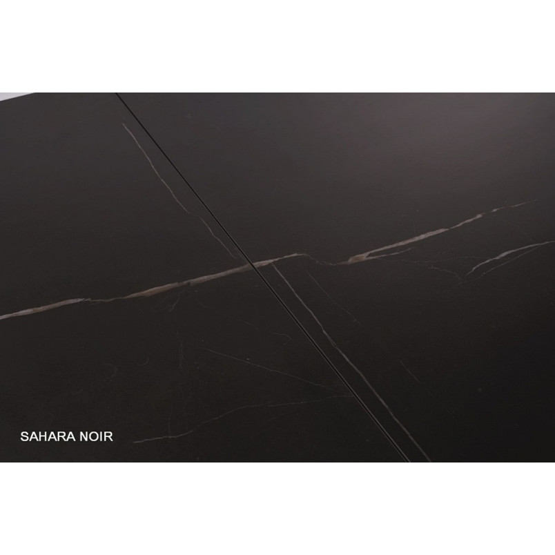 Stół rozkładany nowoczesny Westin Ceramic 160x90cm czarny marmur / czarny Signal