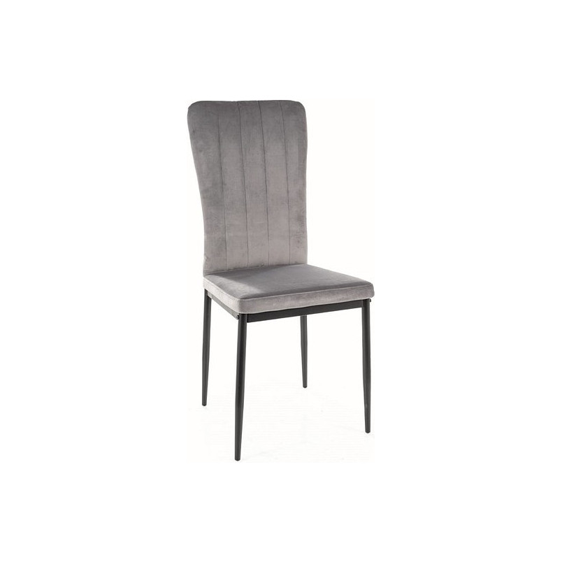 Krzesło welurowe nowoczesne Vigo Velvet szare Signal