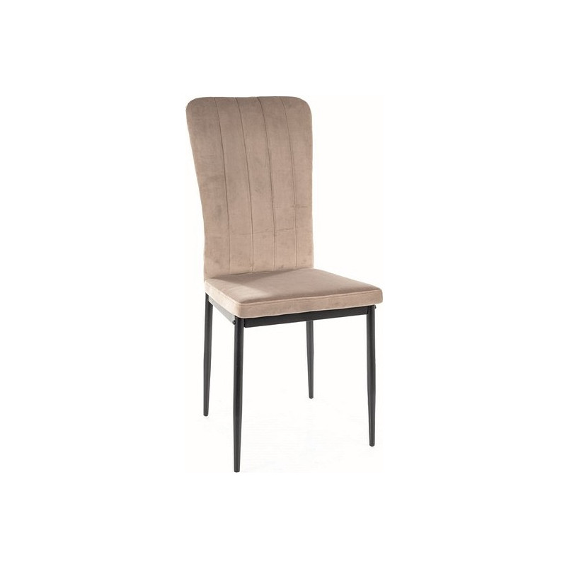 Krzesło welurowe nowoczesne Vigo Velvet beżowe Signal