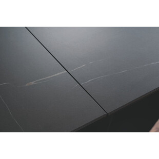 Stół szklany rozkładany Samantha Ceramic 160x90cm czarny sahara noir / czarny mat Signal