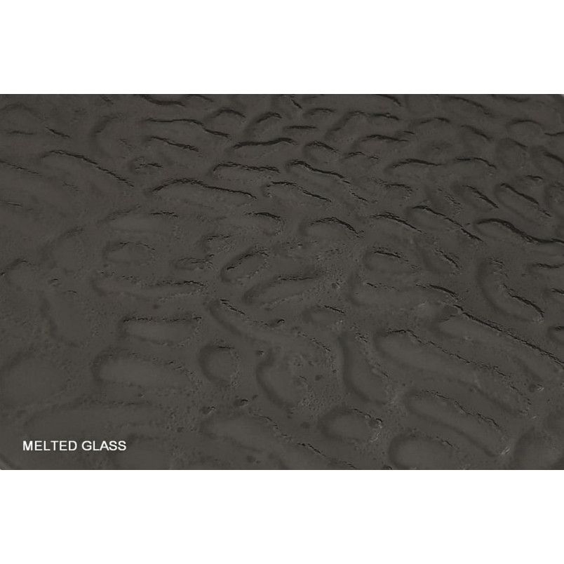 Stół szklany rozkładany Salvadore Ceramic 160x90cm melted glass / czarny mat Signal