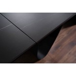 Stół szklany rozkładany Salvadore Ceramic 160x90cm sahara noir / czarny mat Signal
