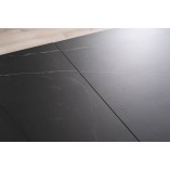 Stół szklany rozkładany Salvadore Ceramic 160x90cm sahara noir / czarny mat Signal