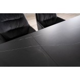 Stół szklany rozkładany Salvadore Ceramic 160x90cm sahara noir / czarny mat Signal