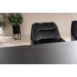 Stół szklany rozkładany Salvadore Ceramic 160x90cm sahara noir / czarny mat Signal