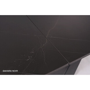 Stół szklany rozkładany Salvadore Ceramic 160x90cm sahara noir / czarny mat Signal