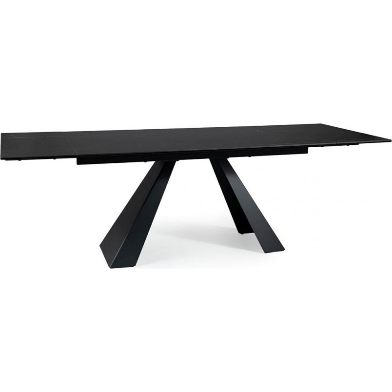 Stół szklany rozkładany Salvadore Ceramic 160x90cm sahara noir / czarny mat Signal
