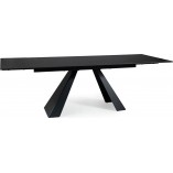 Stół szklany rozkładany Salvadore Ceramic 160x90cm sahara noir / czarny mat Signal