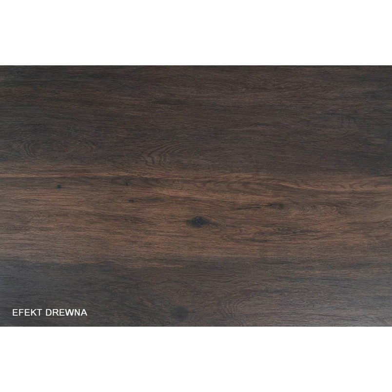 Stół szklany rozkładany Salvadore Ceramic 160x90cm brązowy efekt drewna / czarny mat Signal