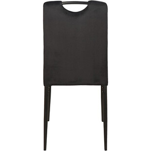 Krzesło welurowe Rip Velvet czarnt / czarny mat Signal