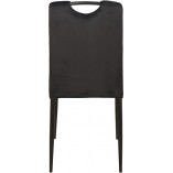 Krzesło welurowe Rip Velvet czarnt / czarny mat Signal