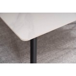 Stół nowoczesny Rion 160x90cm biały efekt marmuru / czarny Signal