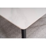 Stół nowoczesny Rion 160x90cm biały efekt marmuru / czarny Signal