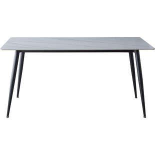 Stół nowoczesny Rion 160x90cm biały efekt marmuru / czarny Signal