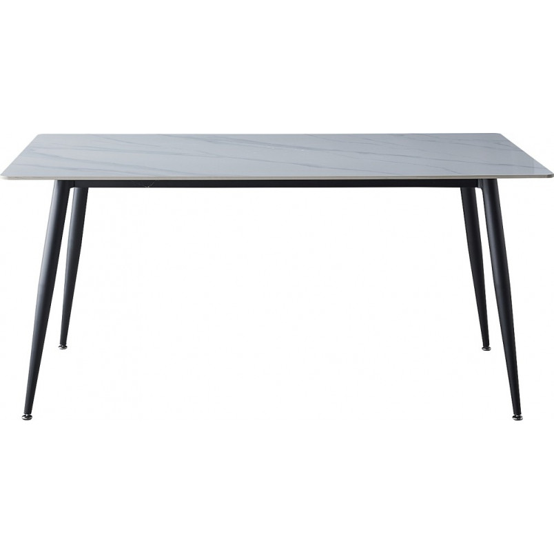 Stół nowoczesny Rion 160x90cm biały efekt marmuru / czarny Signal