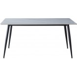 Stół nowoczesny Rion 160x90cm biały efekt marmuru / czarny Signal