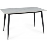 Stół nowoczesny Rion 160x90cm biały efekt marmuru / czarny Signal