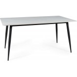 Stół nowoczesny Rion 160x90cm biały efekt marmuru / czarny Signal