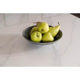 Stół nowoczesny Rion 130x70cm biały efekt marmuru / czarny Signal