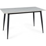 Stół nowoczesny Rion 130x70cm biały efekt marmuru / czarny Signal