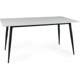 Stół nowoczesny Rion 130x70cm biały efekt marmuru / czarny Signal