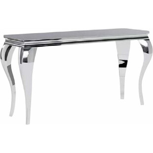 Konsola glamour Prince Ceramic 120x40cm czarny / chrom Signal