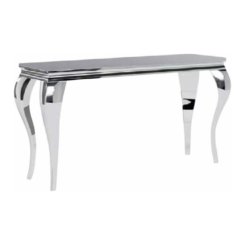 Konsola glamour Prince Ceramic 120x40cm czarny / chrom Signal